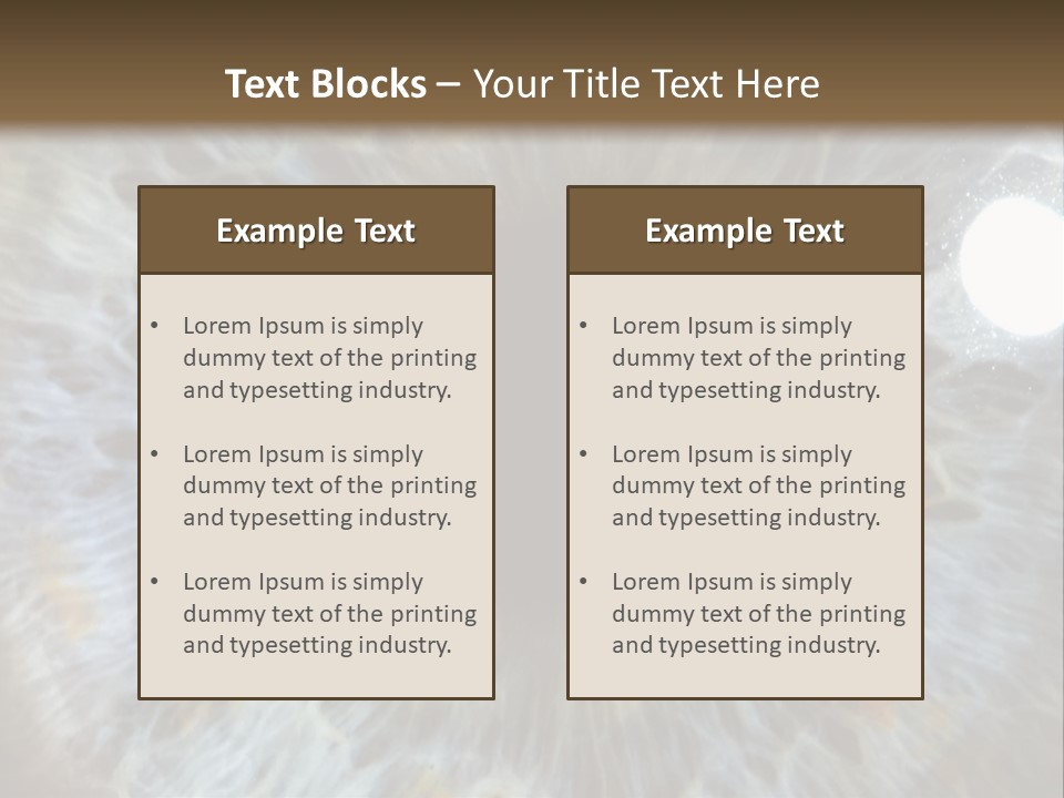 A Close Up View Of A Blue Eye PowerPoint Template
