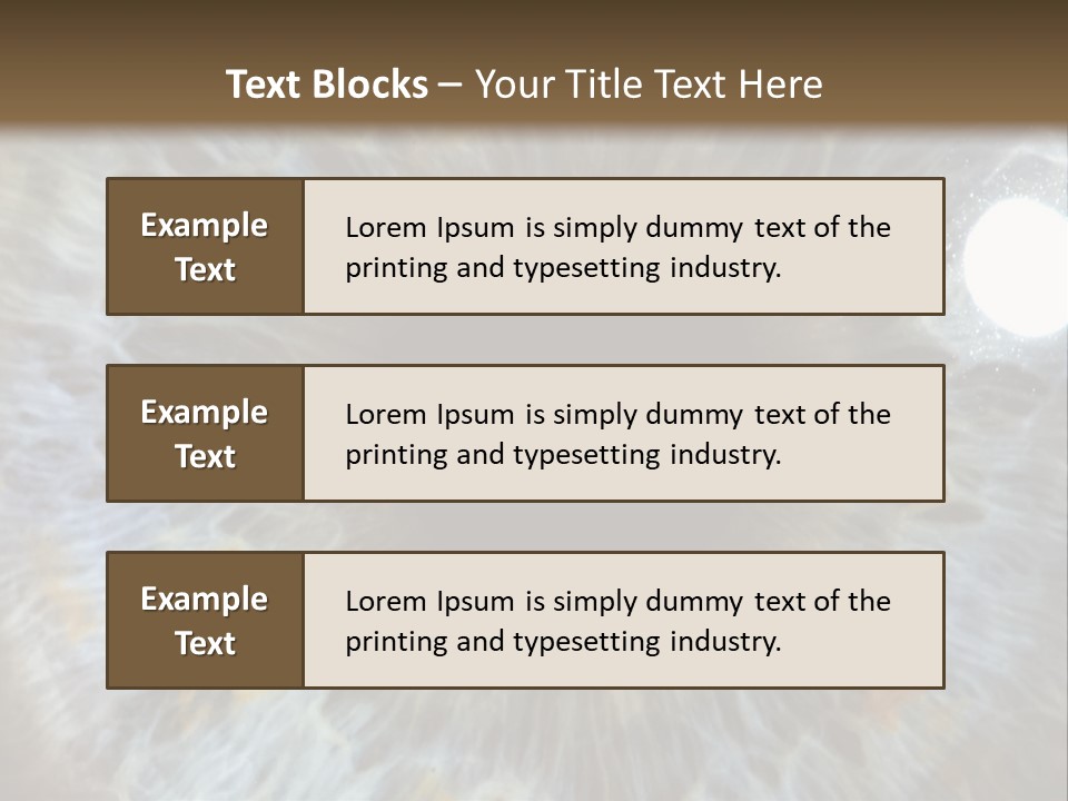 A Close Up View Of A Blue Eye PowerPoint Template