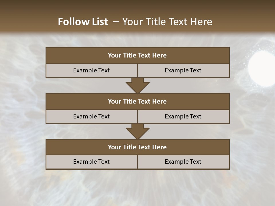 A Close Up View Of A Blue Eye PowerPoint Template