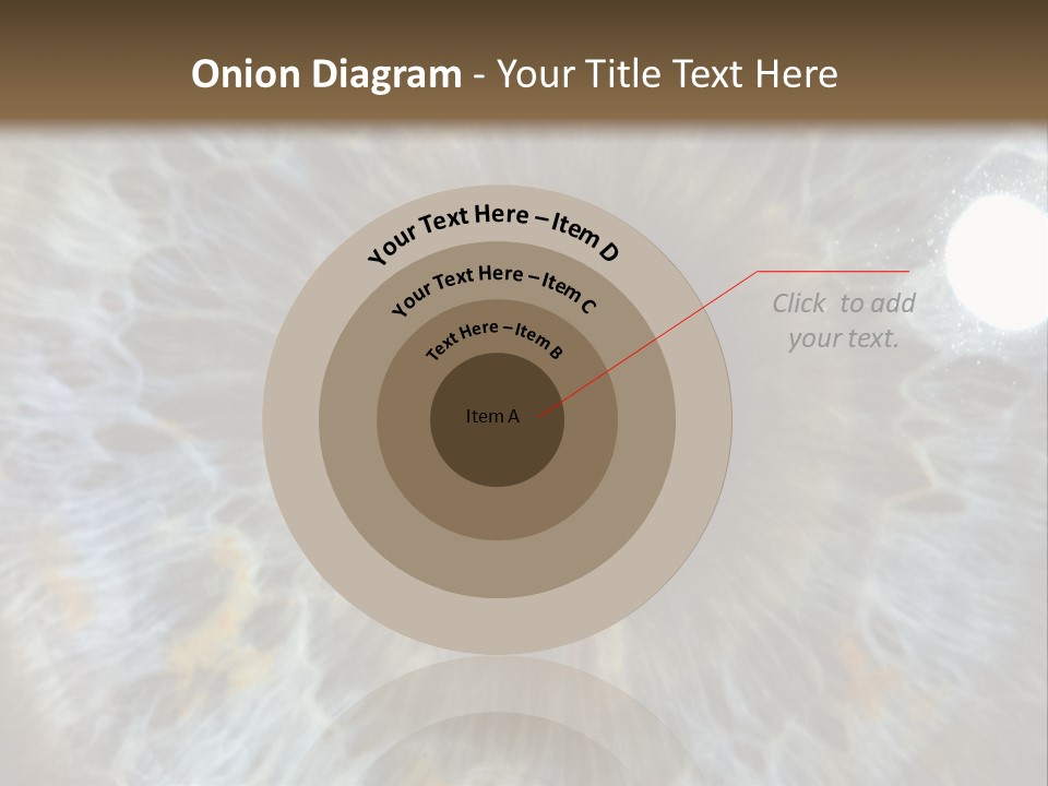 A Close Up View Of A Blue Eye PowerPoint Template