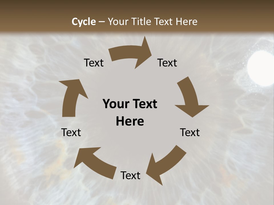 A Close Up View Of A Blue Eye PowerPoint Template
