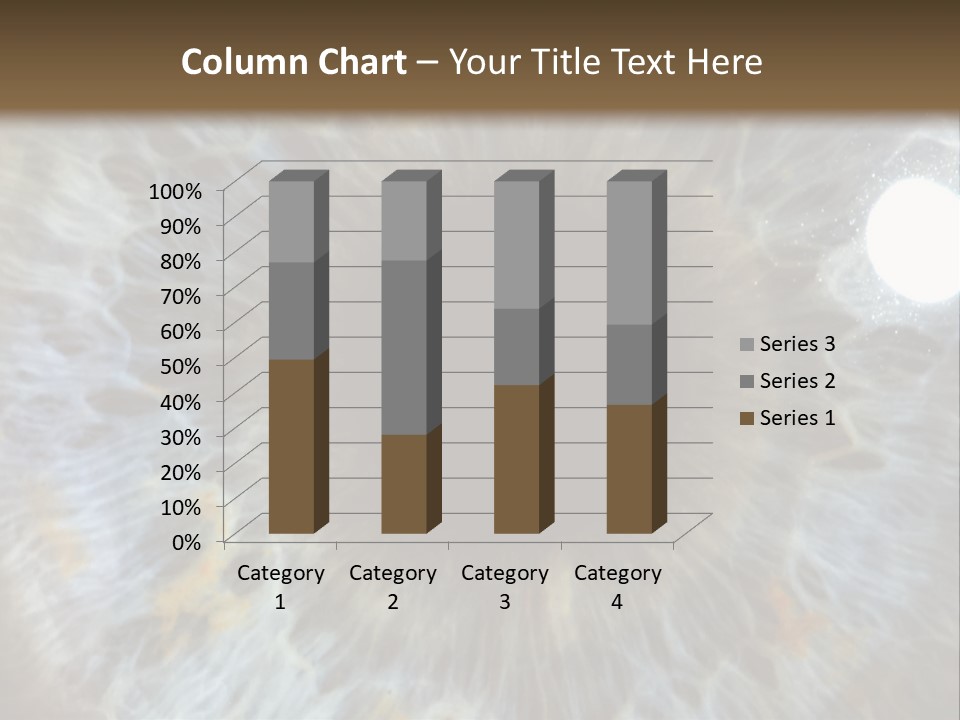 A Close Up View Of A Blue Eye PowerPoint Template