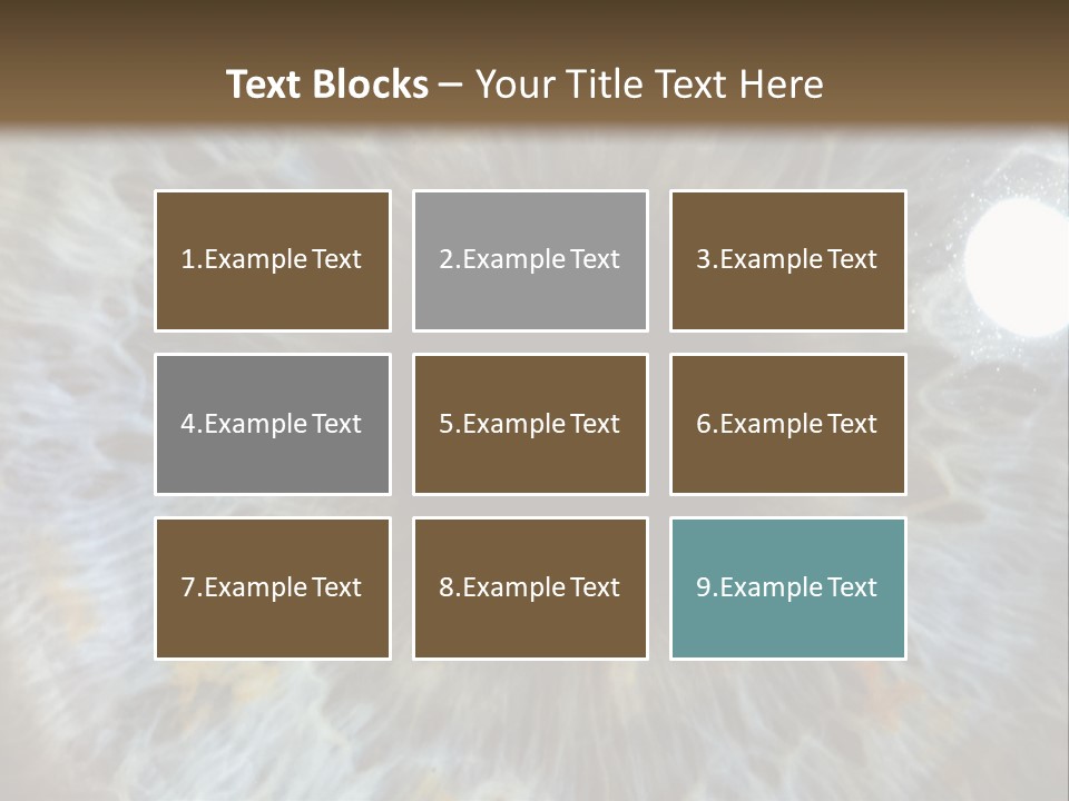 A Close Up View Of A Blue Eye PowerPoint Template