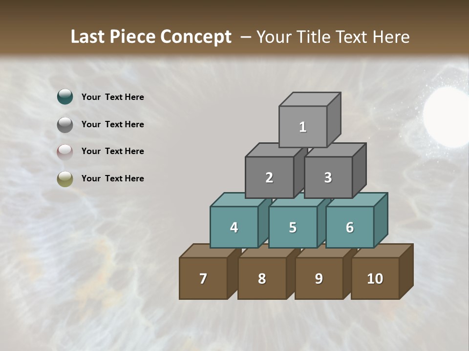 A Close Up View Of A Blue Eye PowerPoint Template