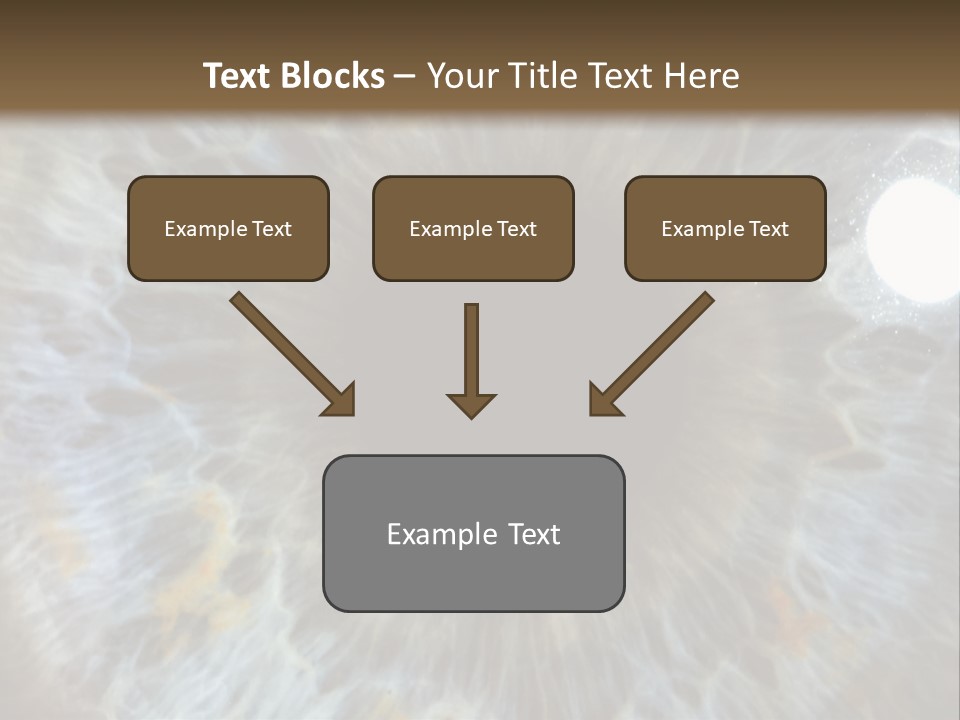 A Close Up View Of A Blue Eye PowerPoint Template