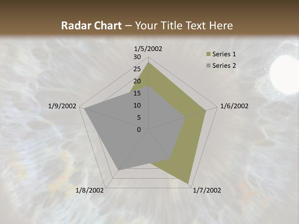 A Close Up View Of A Blue Eye PowerPoint Template