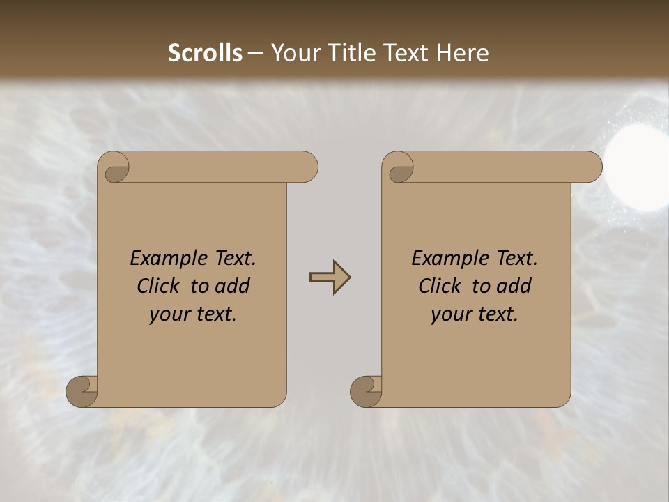 A Close Up View Of A Blue Eye PowerPoint Template