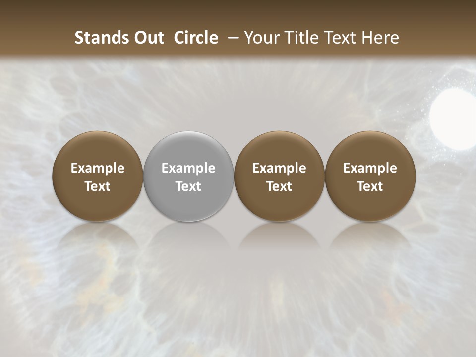 A Close Up View Of A Blue Eye PowerPoint Template