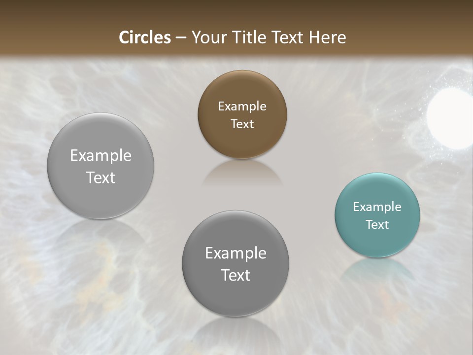 A Close Up View Of A Blue Eye PowerPoint Template