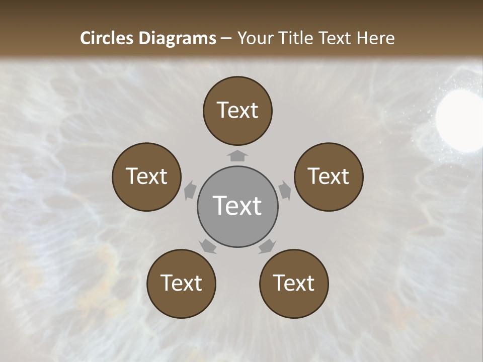 A Close Up View Of A Blue Eye PowerPoint Template