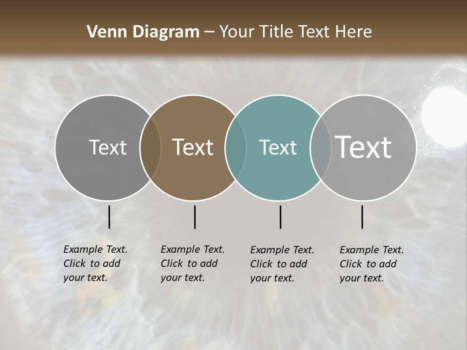 A Close Up View Of A Blue Eye PowerPoint Template