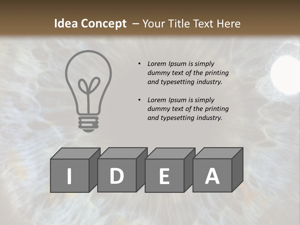 A Close Up View Of A Blue Eye PowerPoint Template