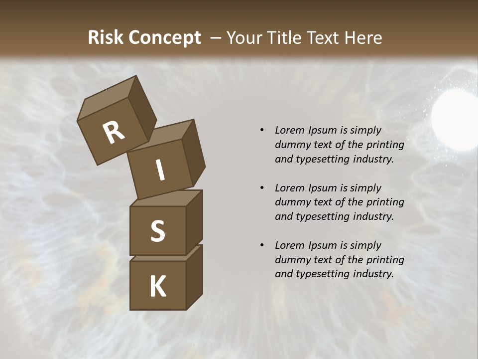 A Close Up View Of A Blue Eye PowerPoint Template