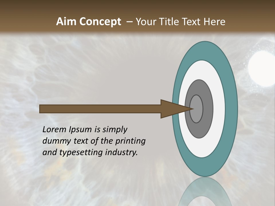 A Close Up View Of A Blue Eye PowerPoint Template