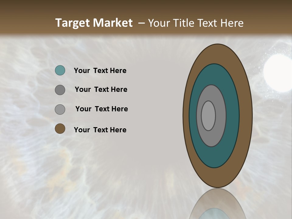 A Close Up View Of A Blue Eye PowerPoint Template