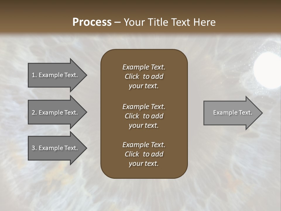 A Close Up View Of A Blue Eye PowerPoint Template
