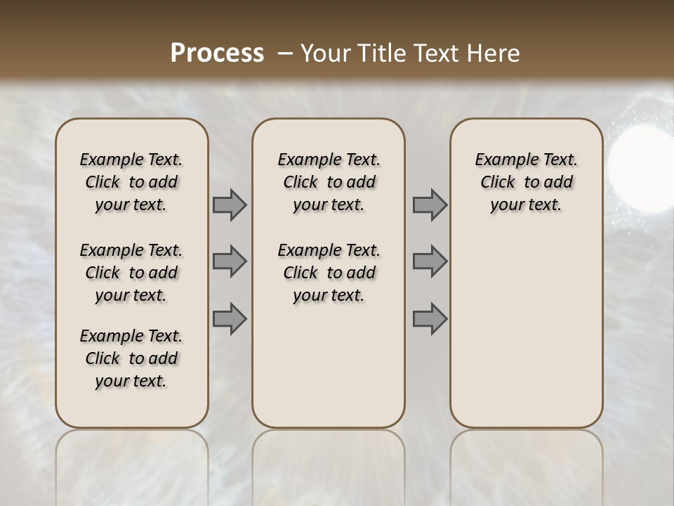 A Close Up View Of A Blue Eye PowerPoint Template