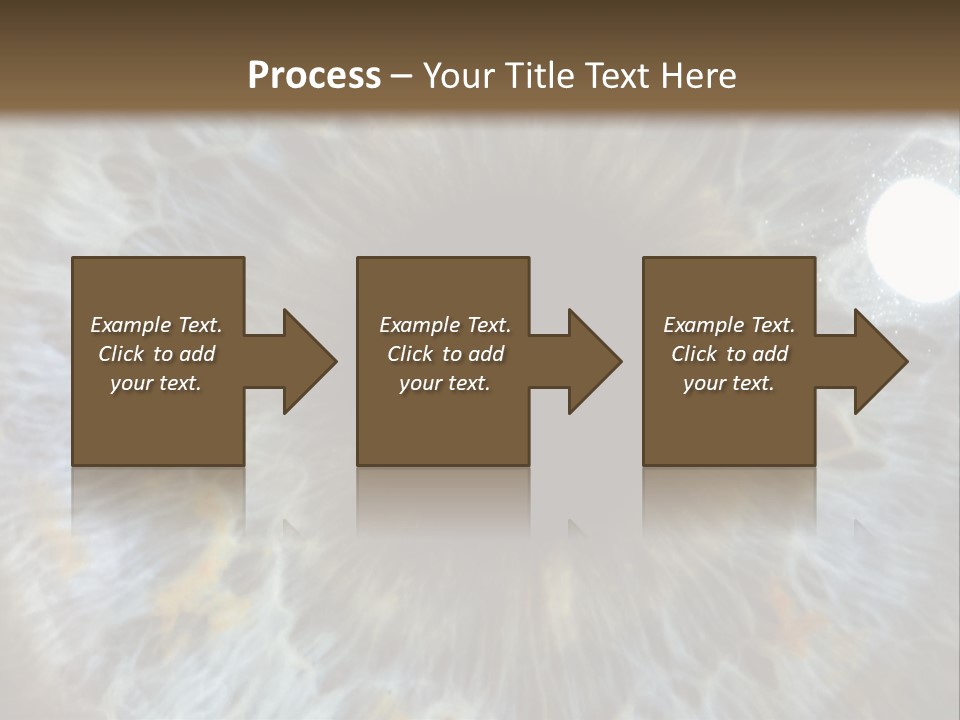 A Close Up View Of A Blue Eye PowerPoint Template