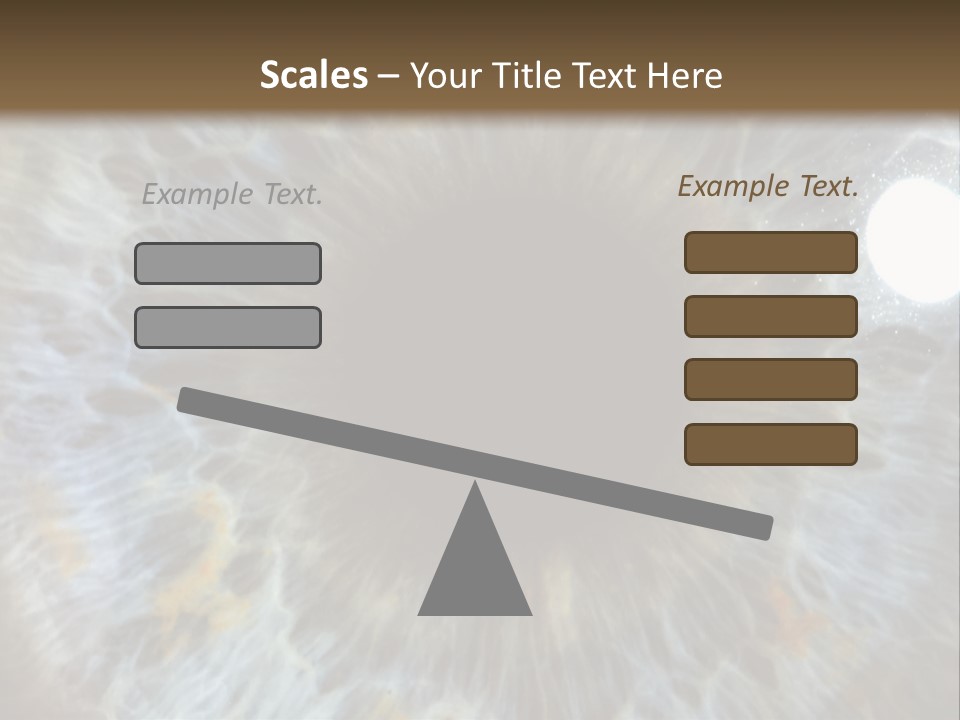 A Close Up View Of A Blue Eye PowerPoint Template
