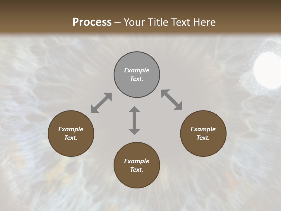 A Close Up View Of A Blue Eye PowerPoint Template