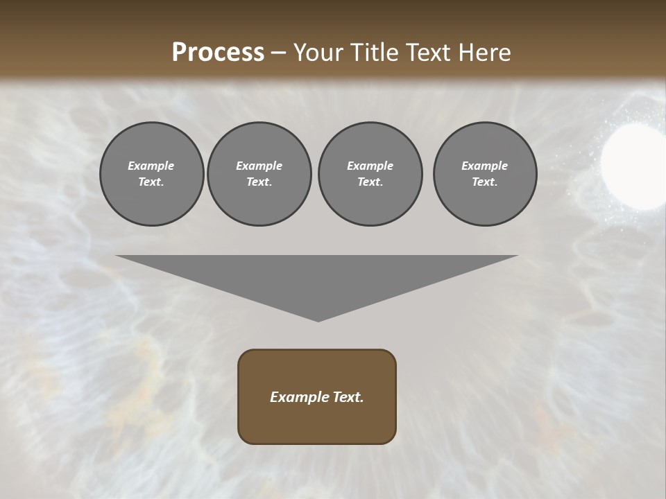A Close Up View Of A Blue Eye PowerPoint Template