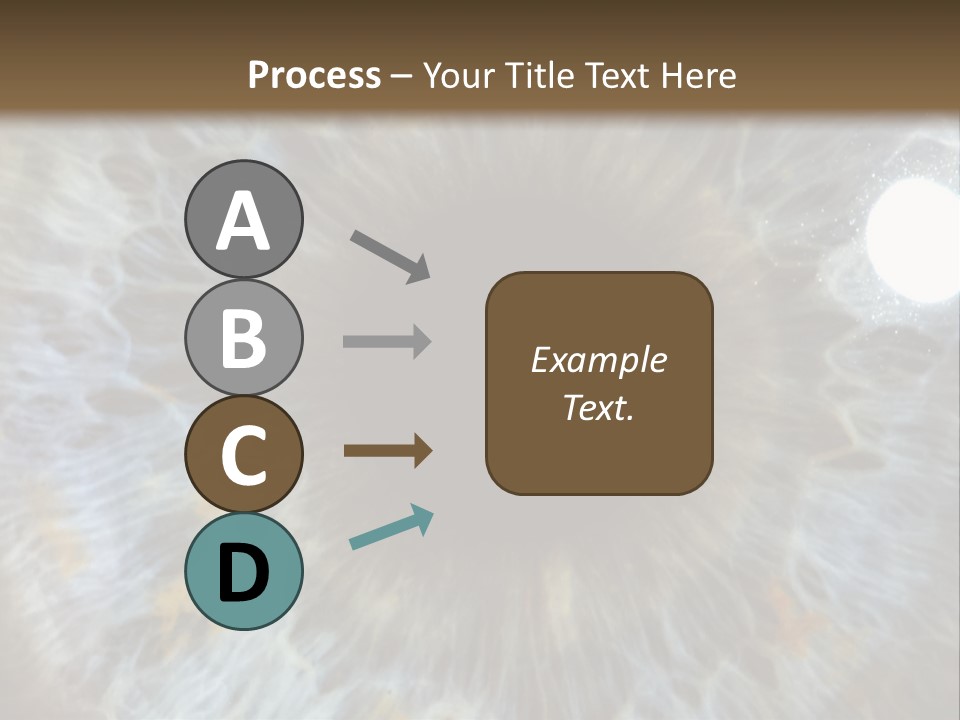 A Close Up View Of A Blue Eye PowerPoint Template