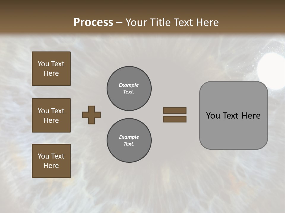 A Close Up View Of A Blue Eye PowerPoint Template