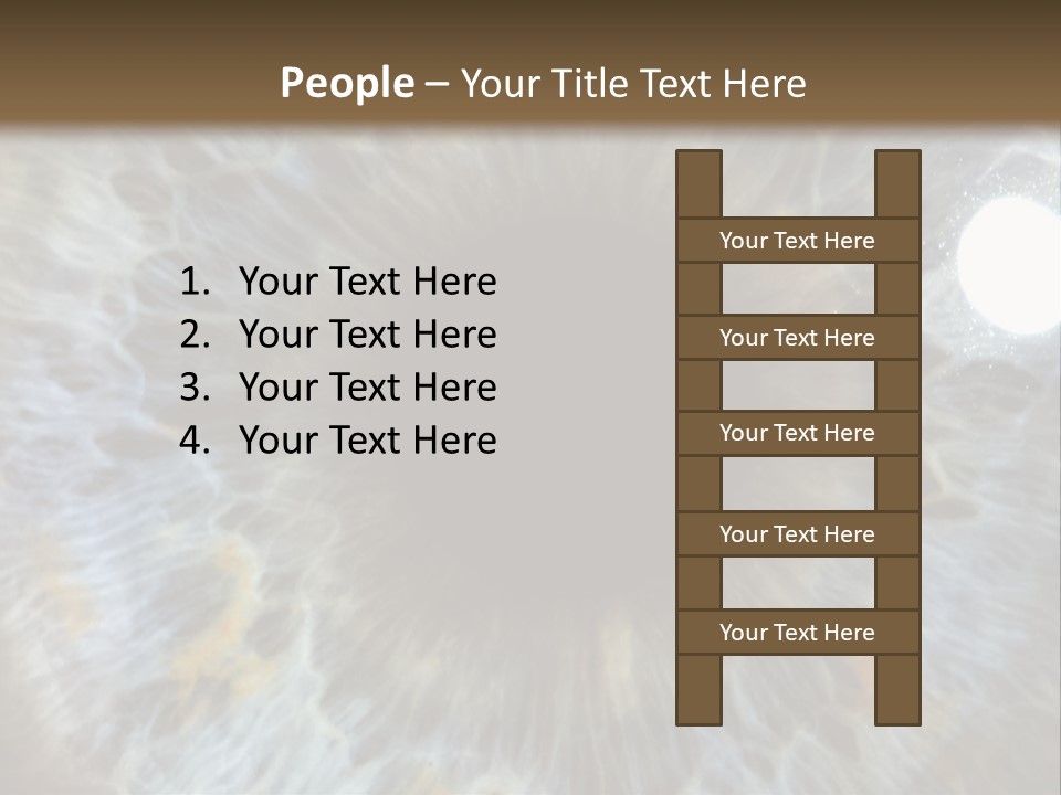 A Close Up View Of A Blue Eye PowerPoint Template