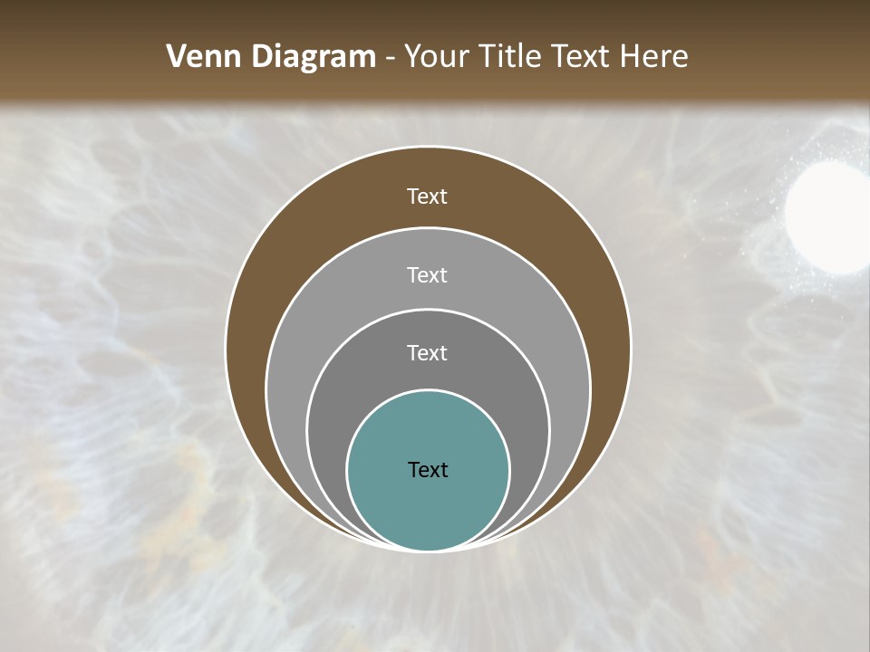 A Close Up View Of A Blue Eye PowerPoint Template