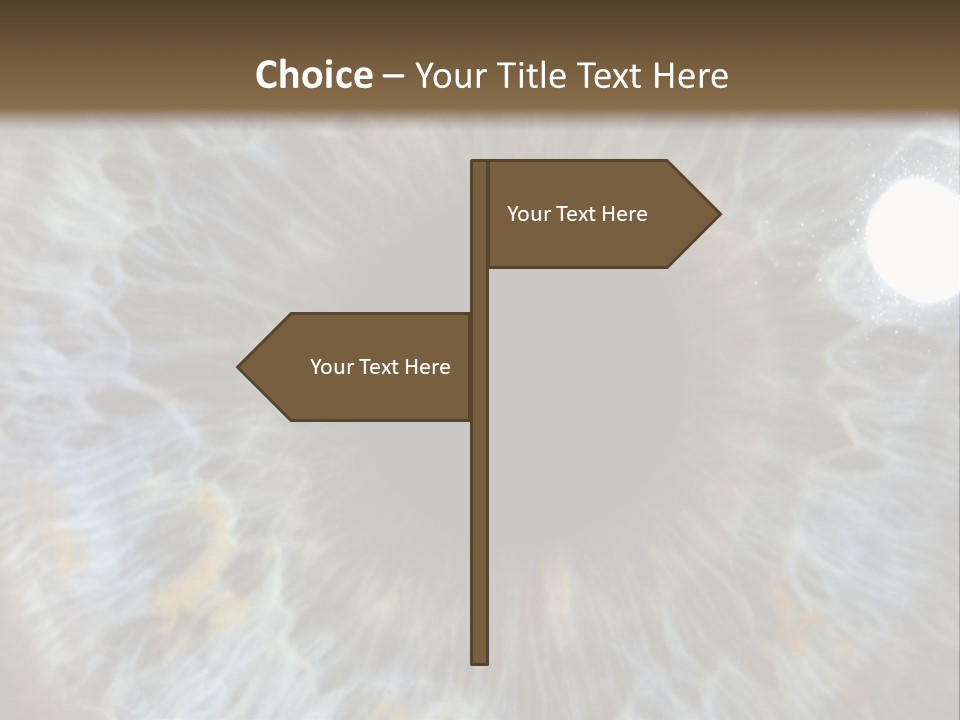 A Close Up View Of A Blue Eye PowerPoint Template