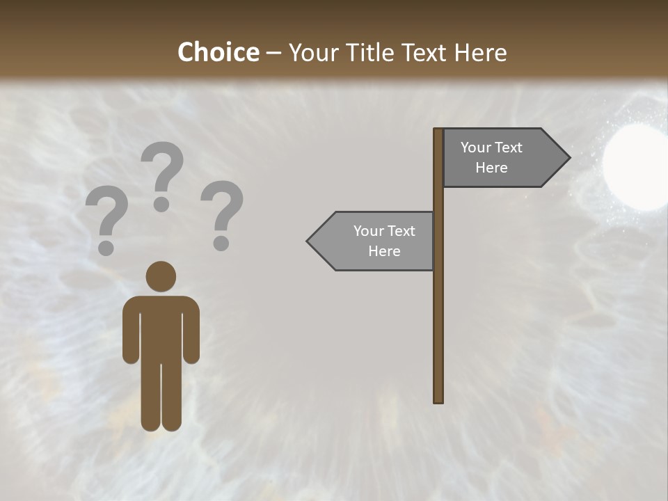 A Close Up View Of A Blue Eye PowerPoint Template