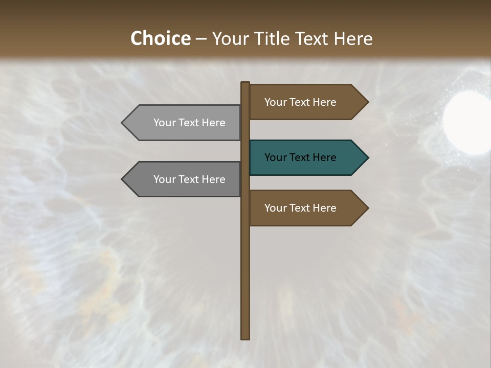 A Close Up View Of A Blue Eye PowerPoint Template