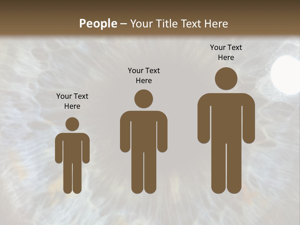 A Close Up View Of A Blue Eye PowerPoint Template