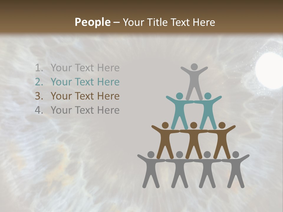 A Close Up View Of A Blue Eye PowerPoint Template