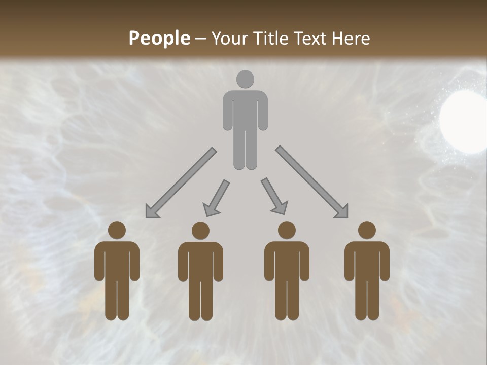 A Close Up View Of A Blue Eye PowerPoint Template