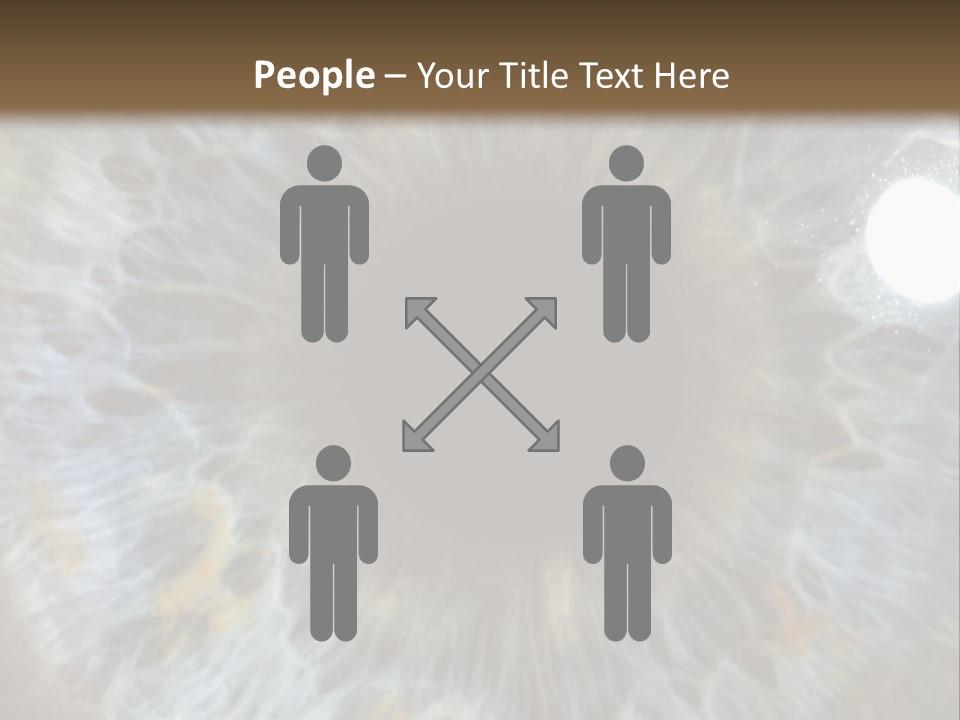 A Close Up View Of A Blue Eye PowerPoint Template