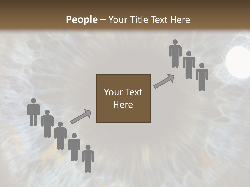 A Close Up View Of A Blue Eye PowerPoint Template
