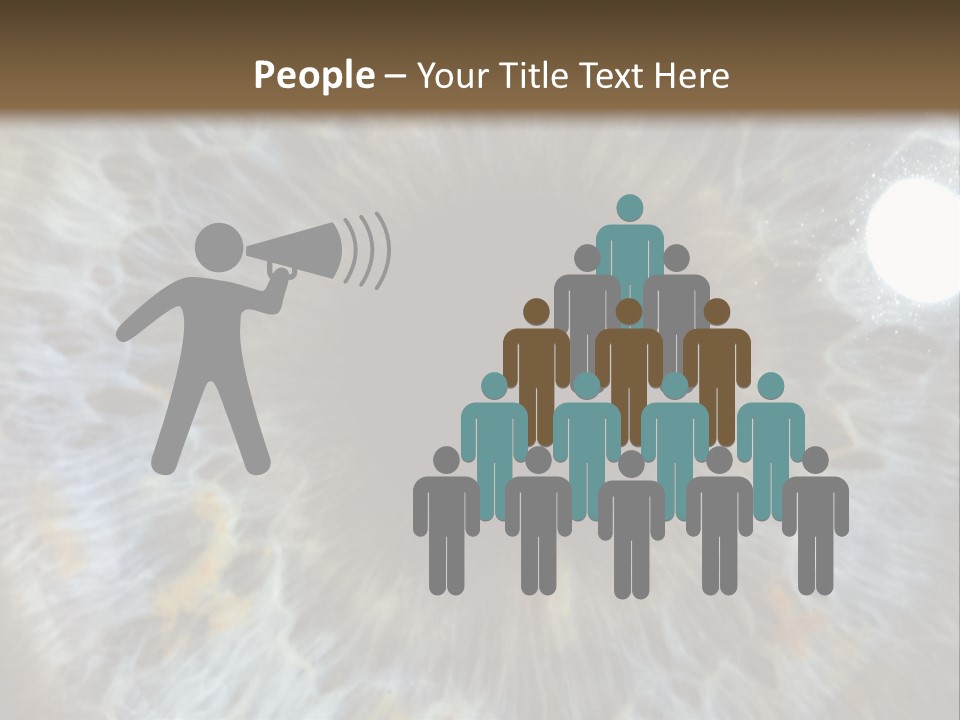 A Close Up View Of A Blue Eye PowerPoint Template