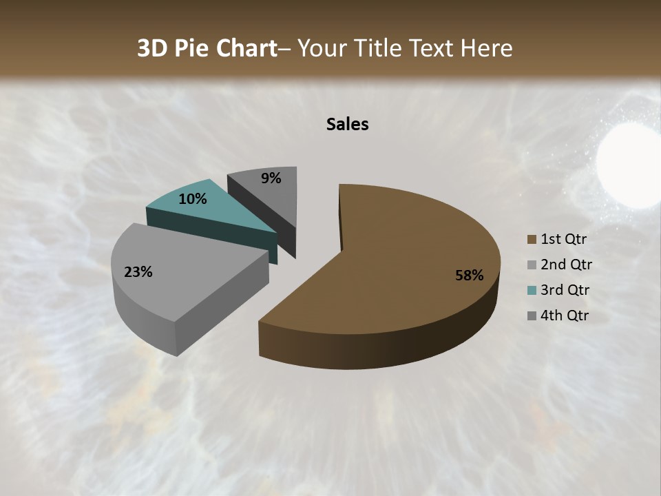 A Close Up View Of A Blue Eye PowerPoint Template