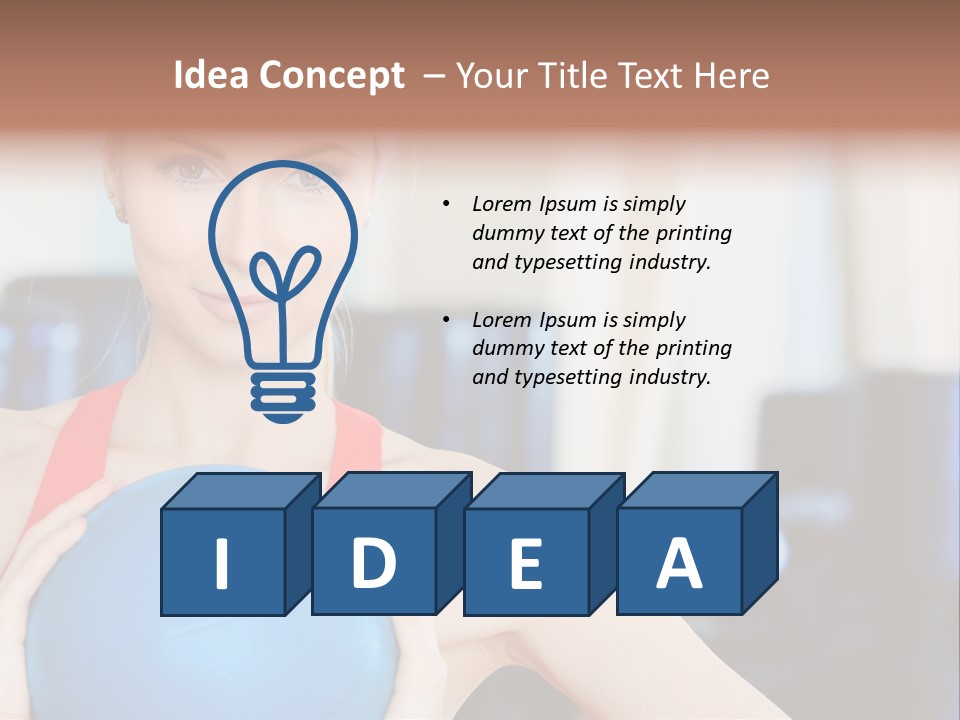 Curls Female Beauty PowerPoint Template