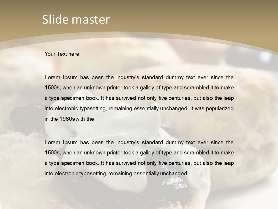 Sweet Dessert Closeup PowerPoint Template