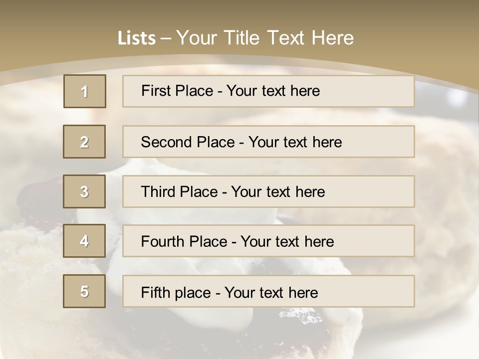 Sweet Dessert Closeup PowerPoint Template