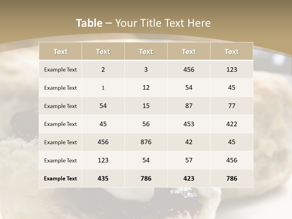 Sweet Dessert Closeup PowerPoint Template