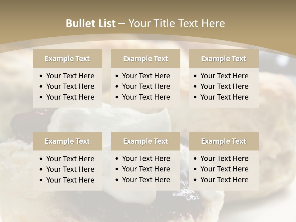 Sweet Dessert Closeup PowerPoint Template