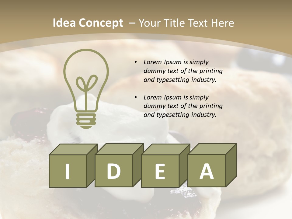 Sweet Dessert Closeup PowerPoint Template