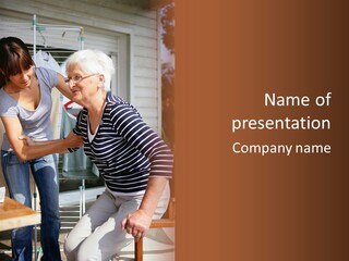 Nursing Grandmother Help PowerPoint Template
