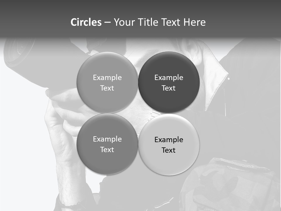 A Man Is Holding A Camera And Taking A Picture PowerPoint Template