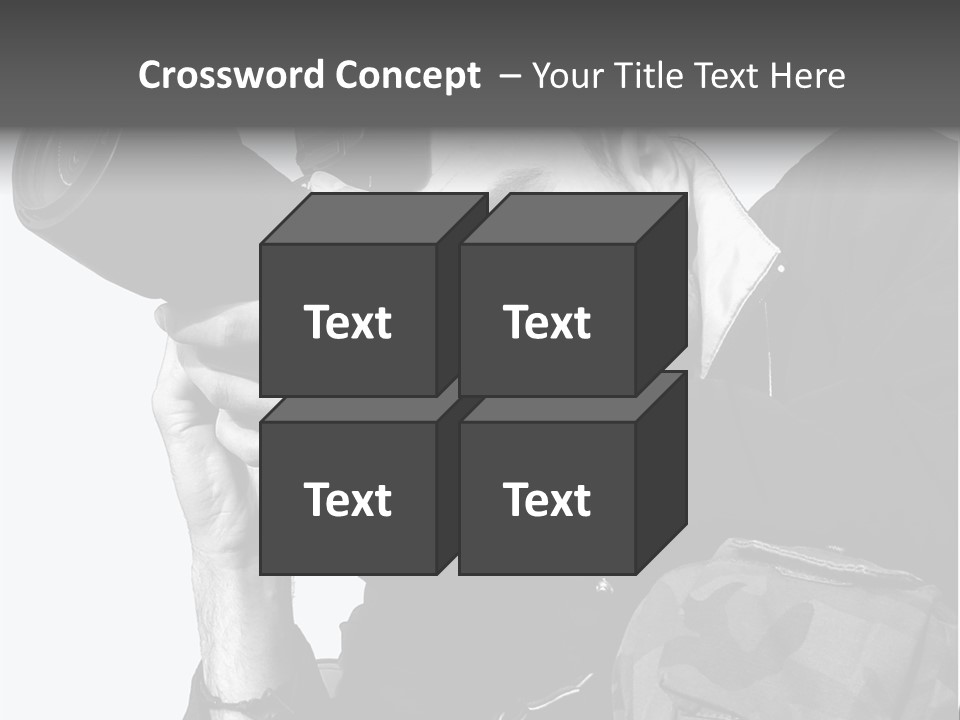 A Man Is Holding A Camera And Taking A Picture PowerPoint Template