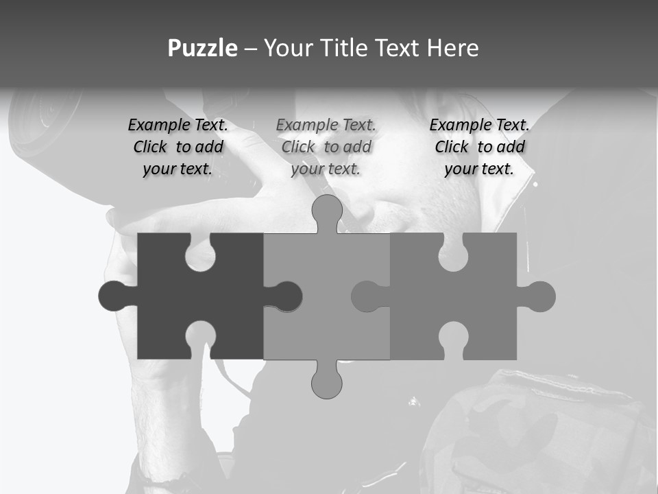 A Man Is Holding A Camera And Taking A Picture PowerPoint Template