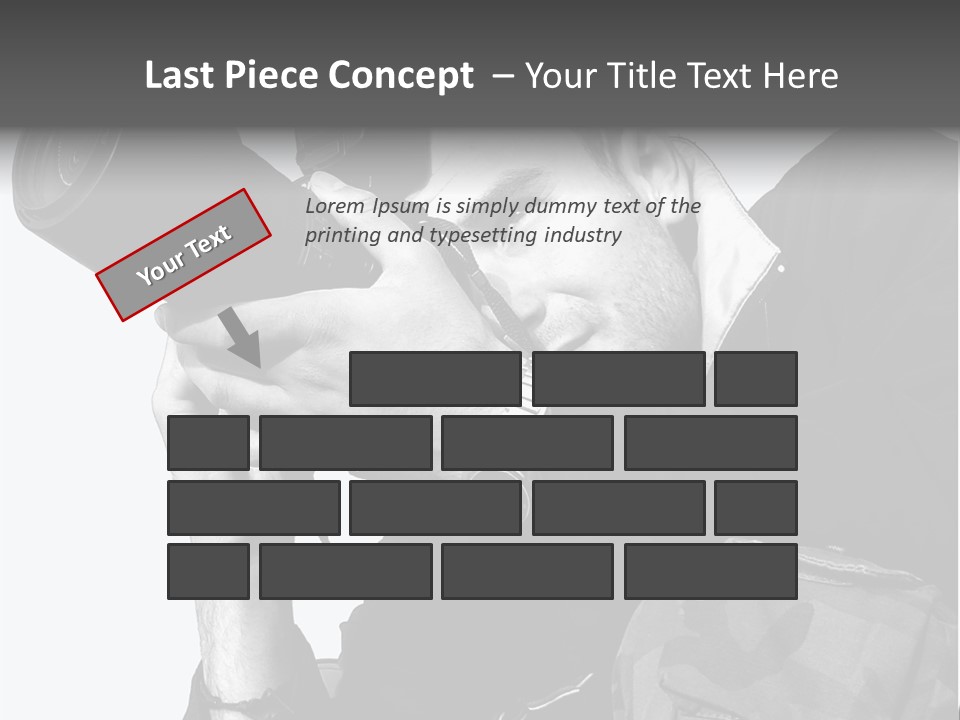 A Man Is Holding A Camera And Taking A Picture PowerPoint Template